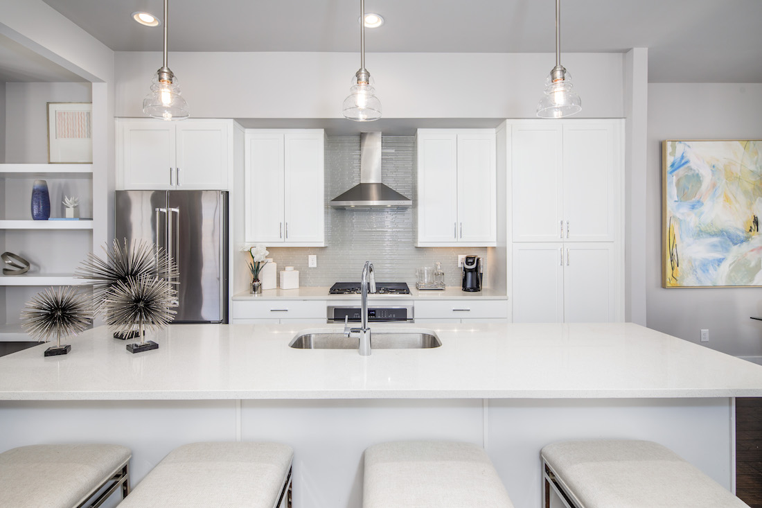 Gorgeous kitchen at the model home at Cosmopolitan