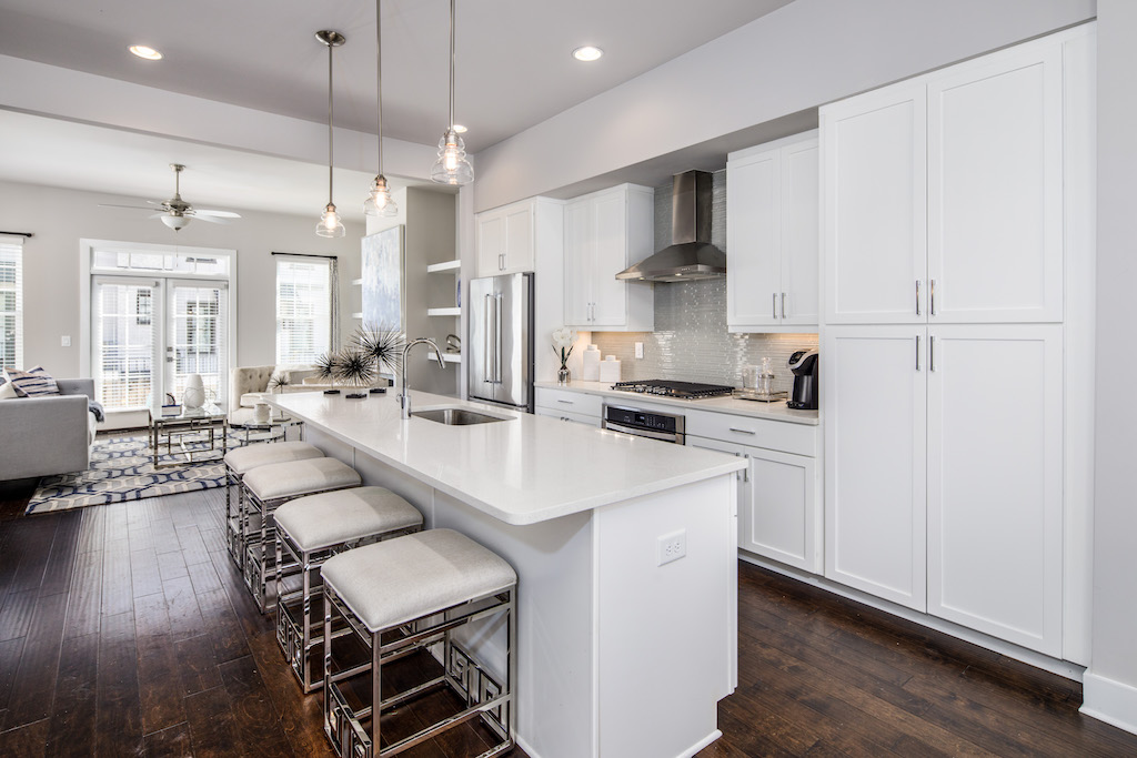 Adequate lighting brightens up this kitchen at Cosmopolitan