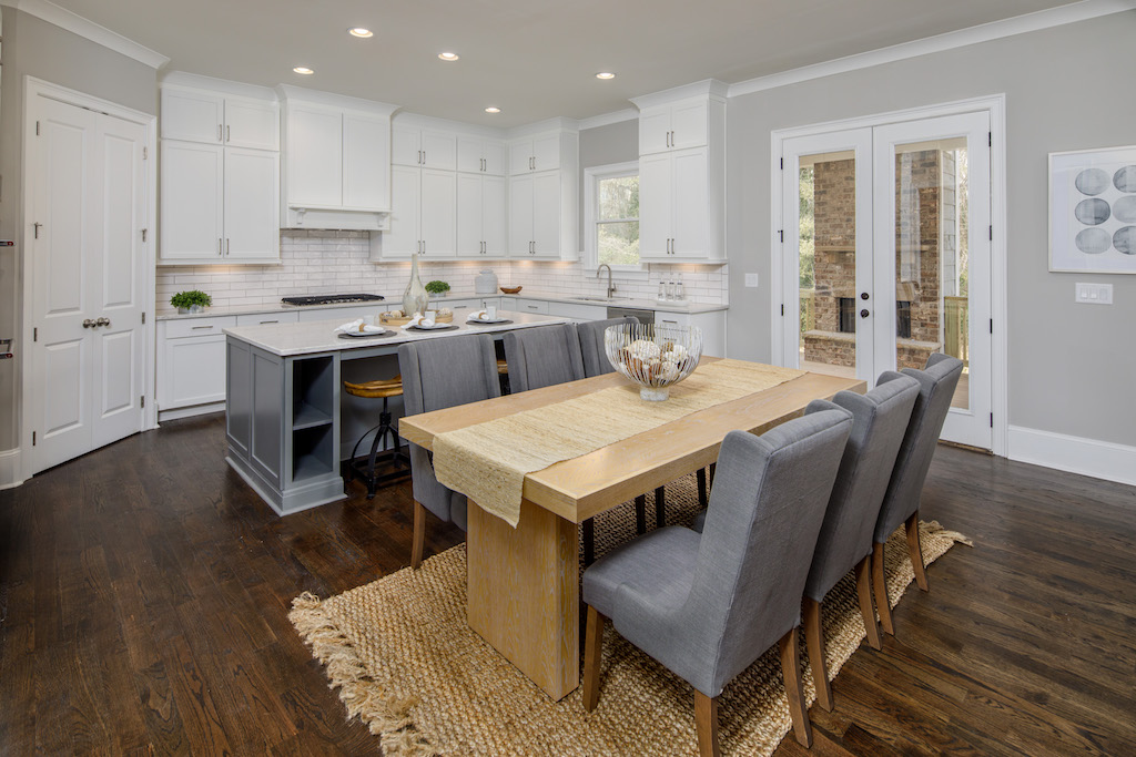 Use your dining set to create a natural divide between your kitchen and great room.