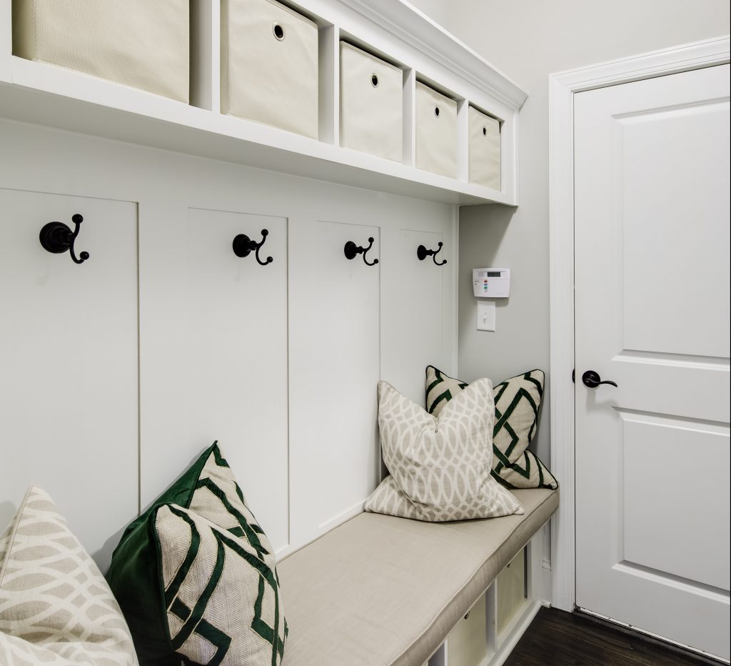 Built-in shelving is a great summer home feature in Park Chase