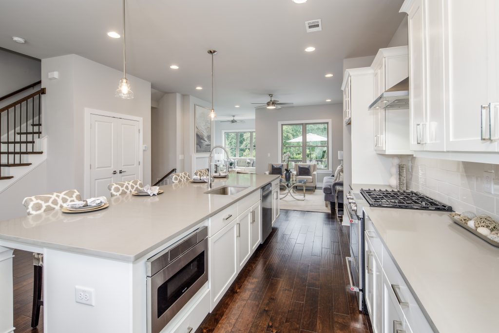 A kitchen island in Reserve at City Center 