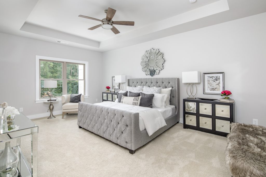 Trey ceilings in The master bedroom in Reserve at City Center