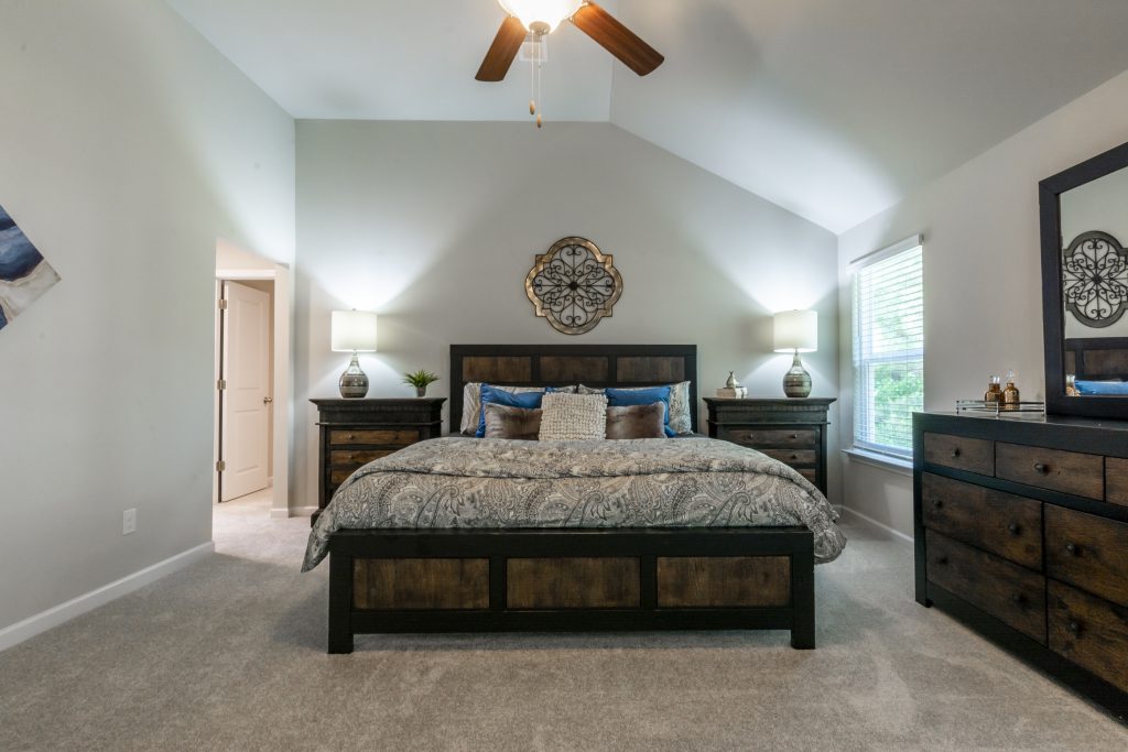 Master bedroom in Keswick Estates home in Jonesboro GA