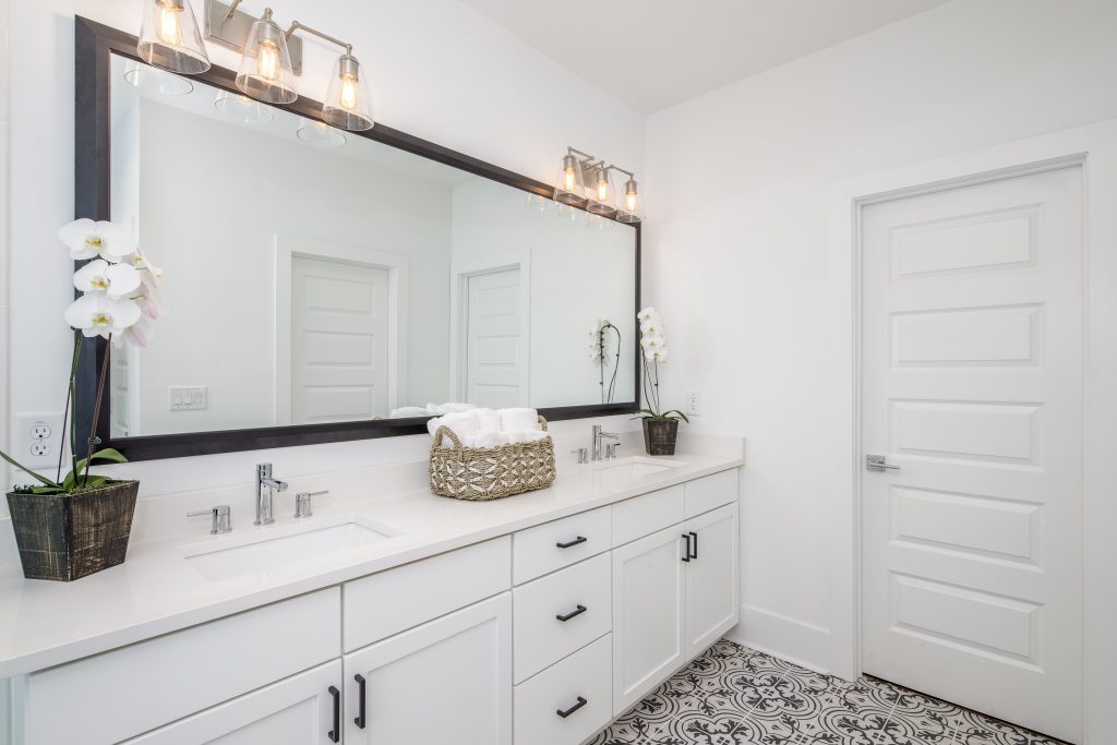 Soft towels in a master bathroom in 28th at Brookwood