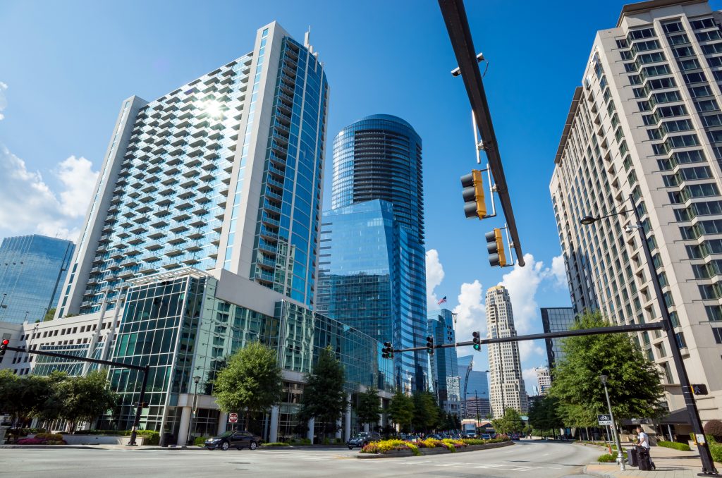 A shot of the skyline from Buckhead