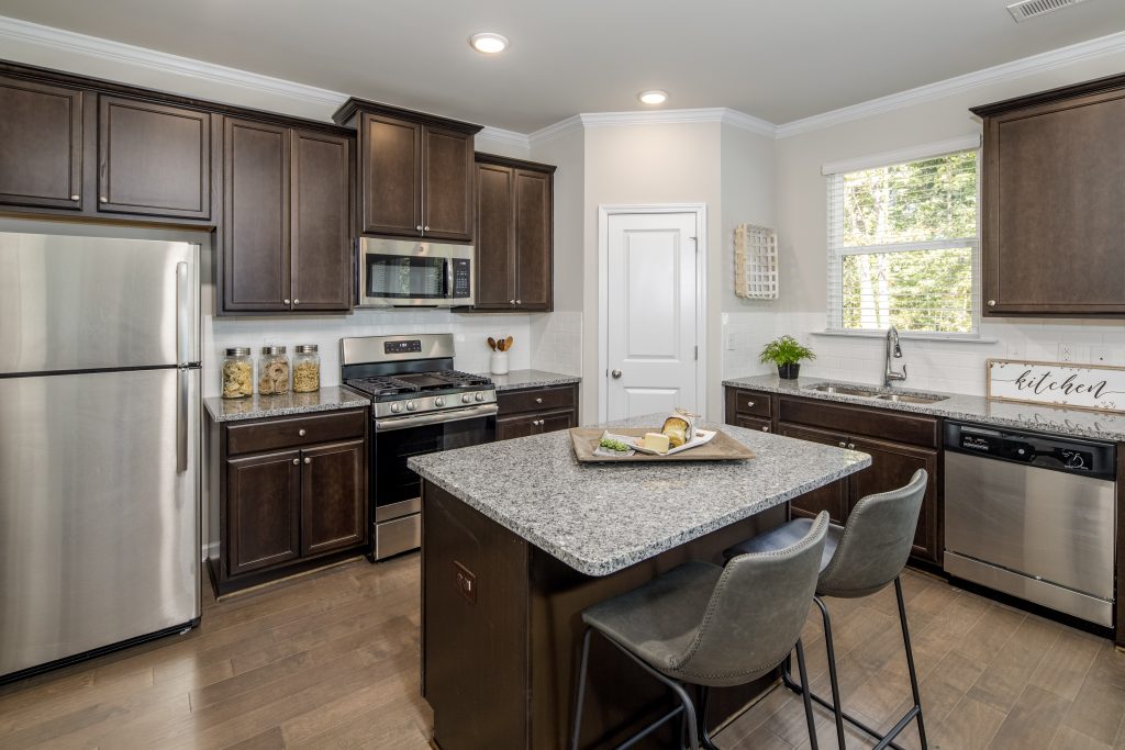 a kitchen in an affordable new home at High Grove