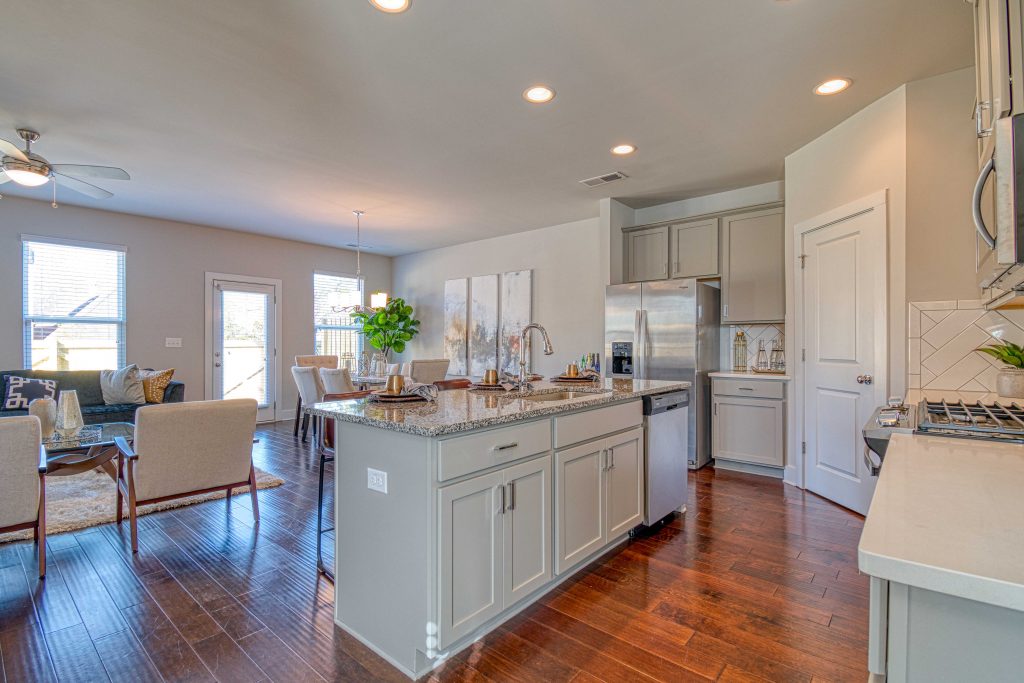 an outfitted kitchen in heights