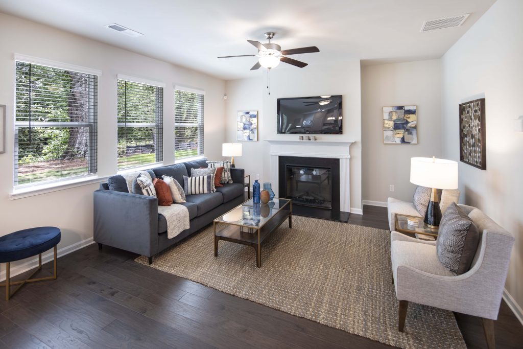 The Grove living room, just one of our available homes in metro atlanta