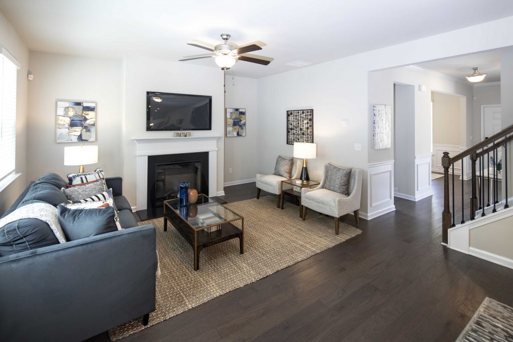 a living room in a new home in downtown jonesboro