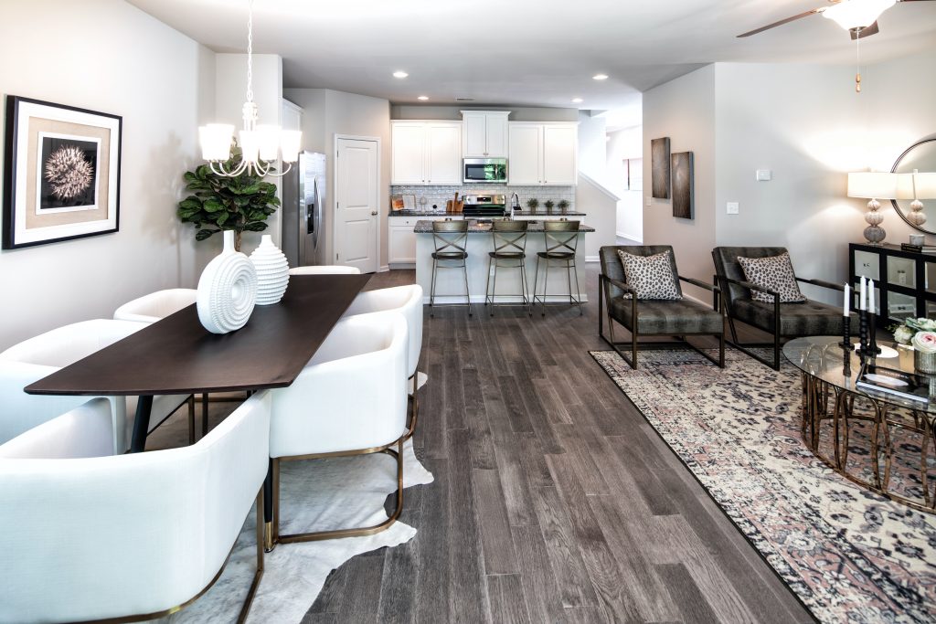 Living Room and Kitchen in The Rosedale Floor Plan