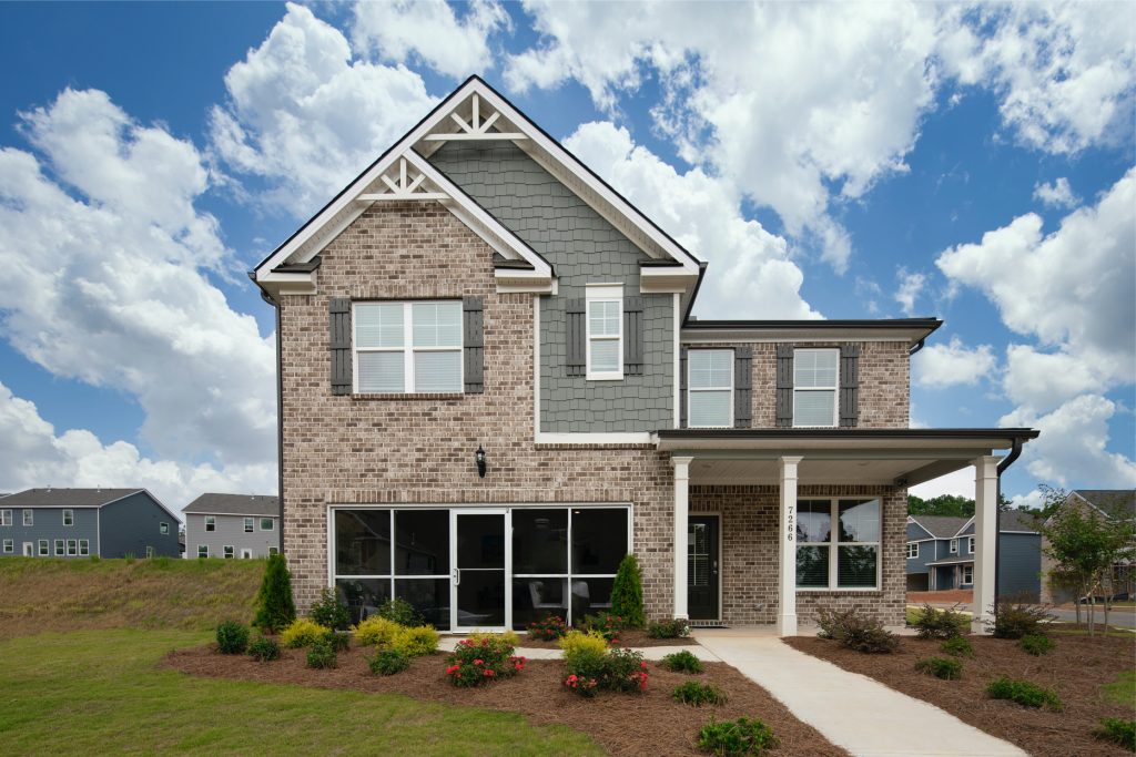 Front Exterior of Single Family Home in Lakeview at Stonecrest - The Summit