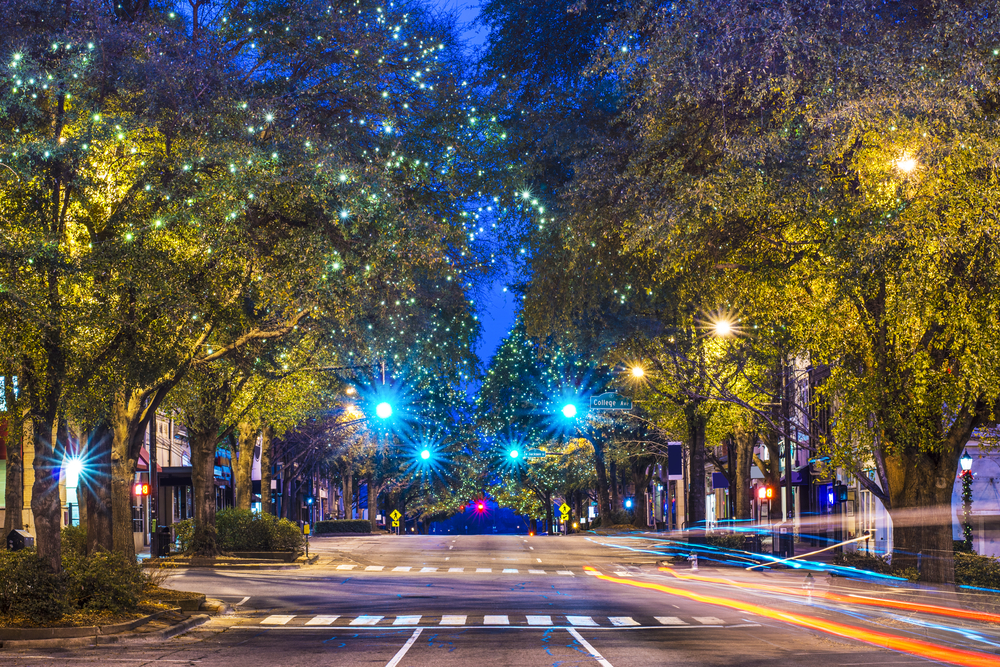 Downtown Athens, GA at night ©Sean Pavone