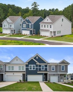 Single-family homes at The Retreat at Walden Park and Townhomes at The Collection at Walden Park in Jonesboro, GA.