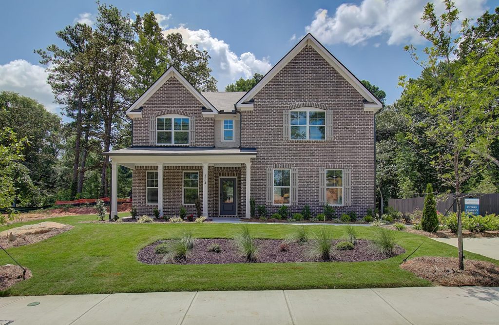 Model home exterior at Cascade Ridge at Niskey Lake in Atlanta.