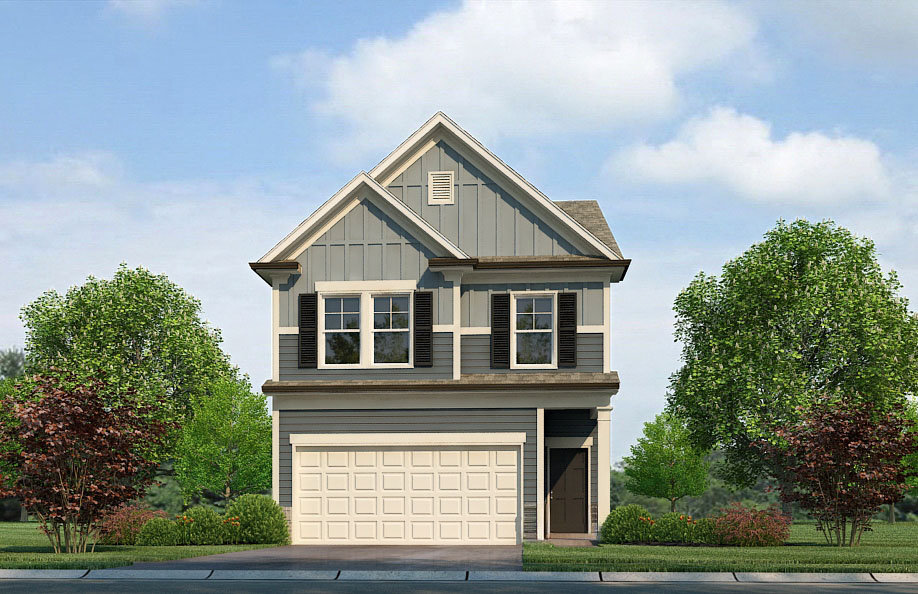 Rosedale floor plan with 3rd floor layout in Ellenwood, GA townhomes