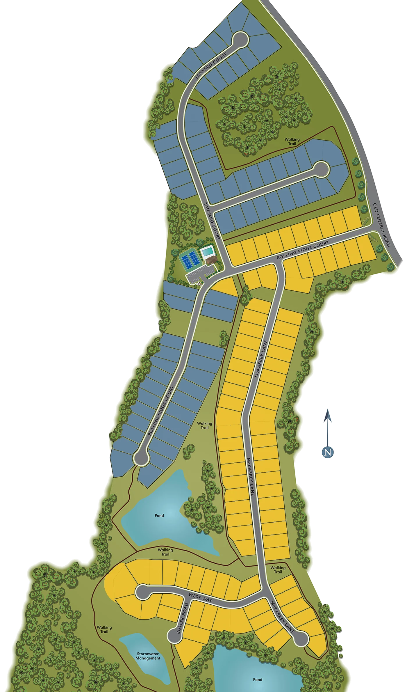 Etowah Landing site plan showing Phase 1 and Phase 2